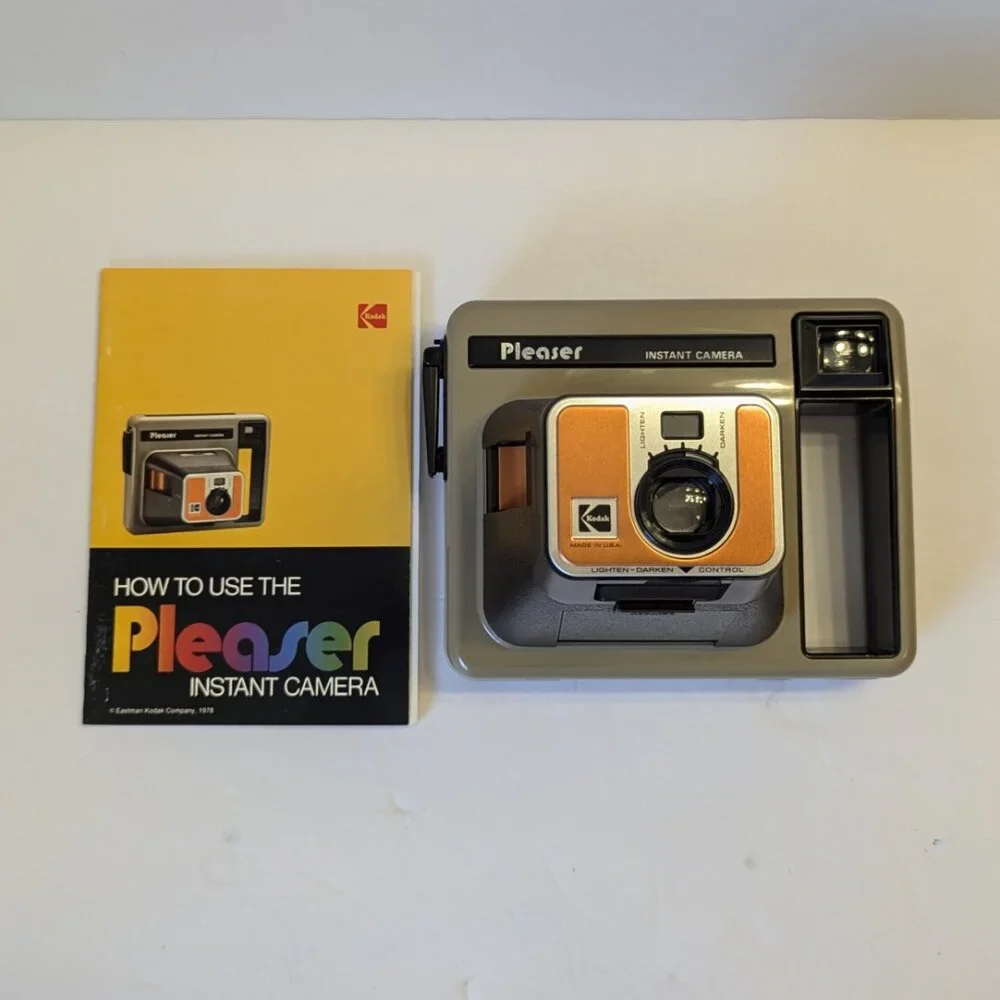Vintage 1970's Kodak Pleaser Instant Camera w/ User Manual